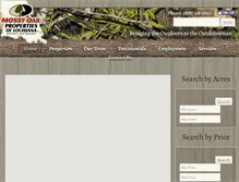 Tablet Screenshot of mossyoakpropertiesla.com